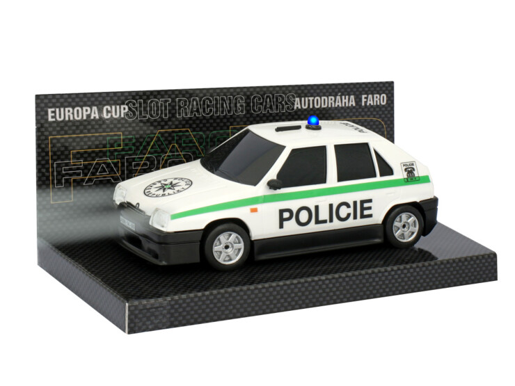 Favorit Policie model SRC 1:28- Night Race- svítící světla , blikající maják. -  motor 2O OOOotk. -K autodráze ITES, FARO, EuropaCup, Gonio .