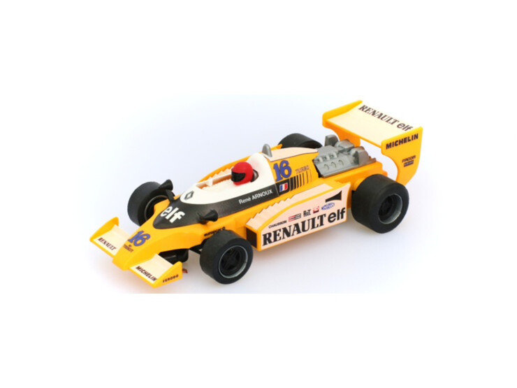 Renault RE-20 Turbo  - Startovní číslo 16  - model SCR 1:32  za volantem vozu René Arnoux